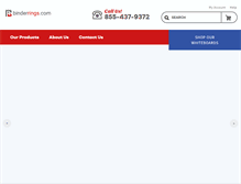 Tablet Screenshot of binderrings.com